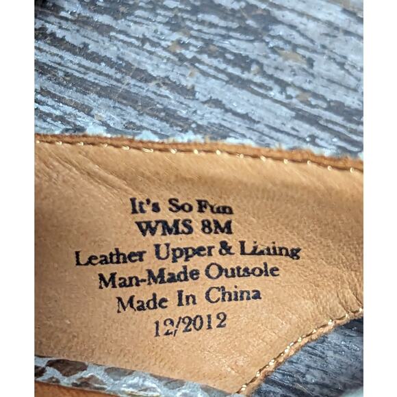 Gentle Souls Women's Metallic Leather It's So Fun Gold Silver Snake Flats Size 8 - Picture 5 of 6